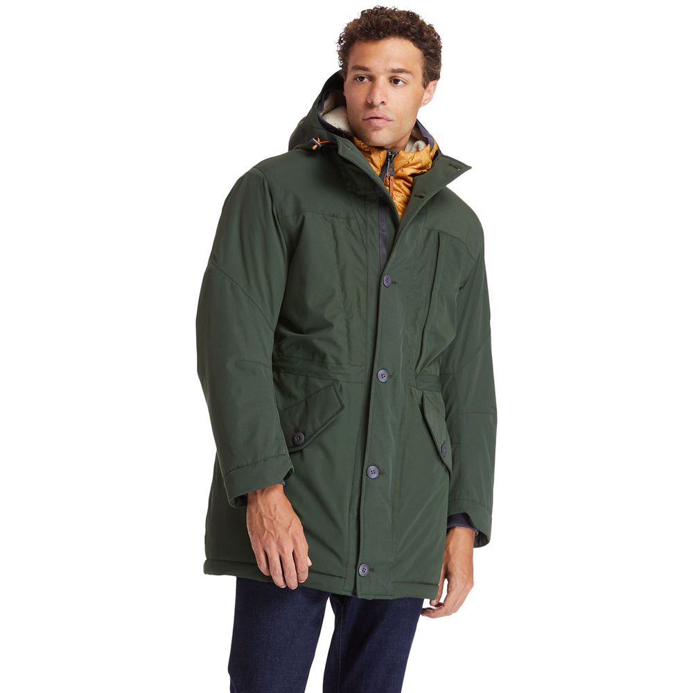 Geaca Timberland Barbati Verzi Inchis - Outdoor Heritage Ecoriginal Parka With Dryvent™ Technology -